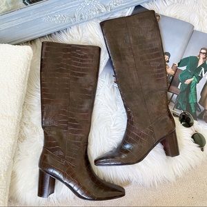 New Marc Fisher Revela Zip Up Knee High Boots 8.5